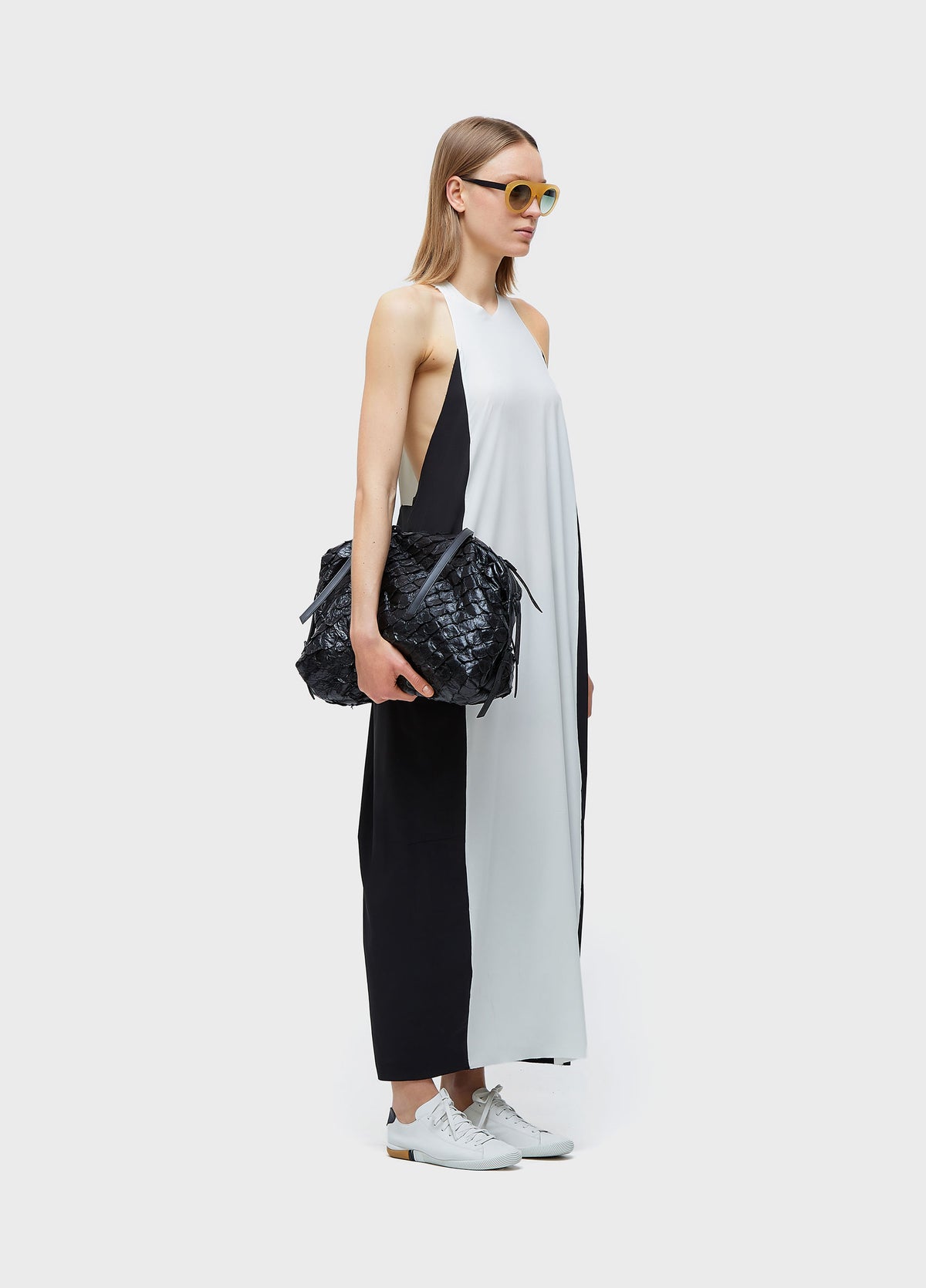 BICOLOR SUPERLIGHT BALLOON RACERBACK DRESS