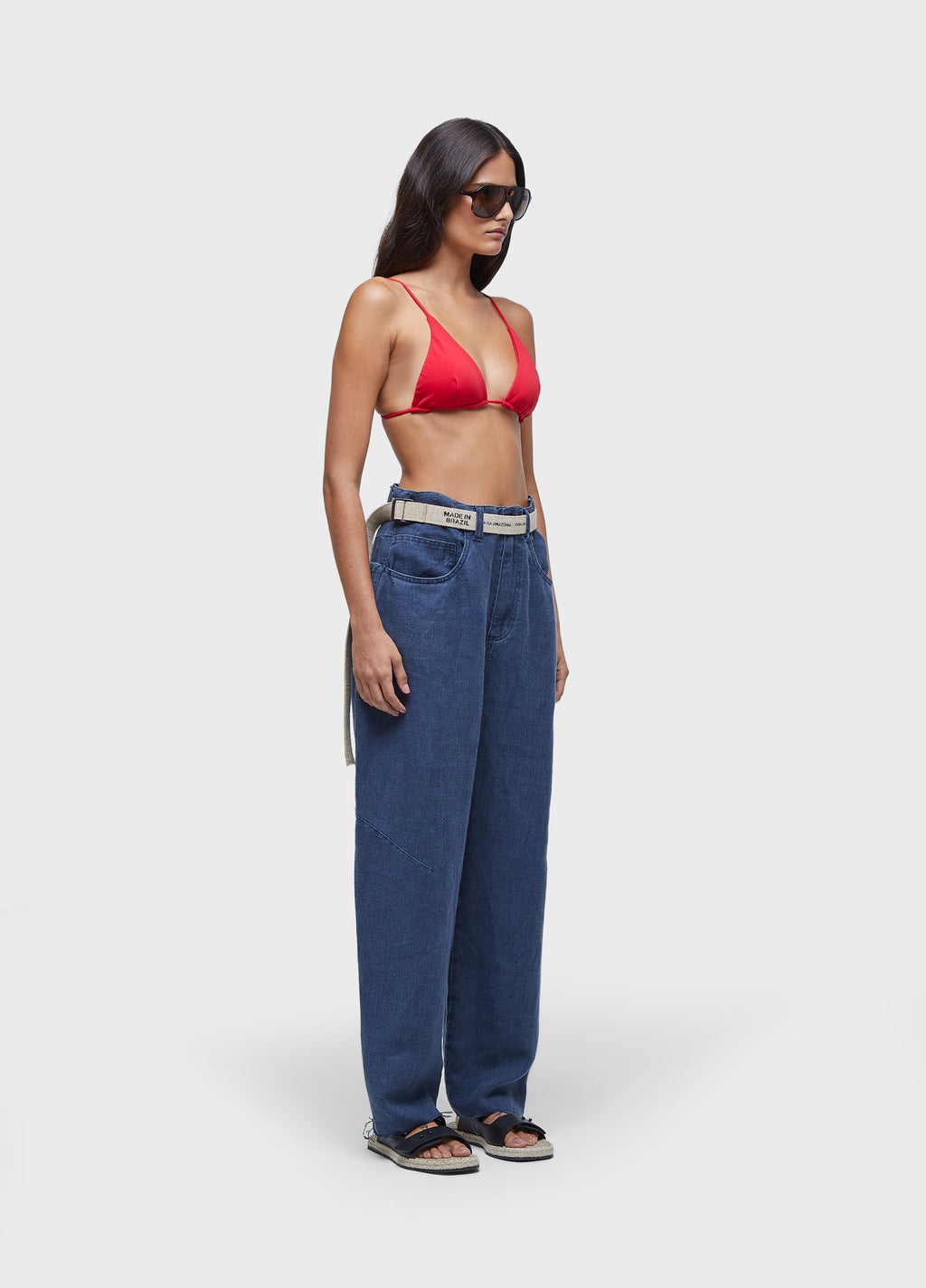 LINEN STONE PANTS