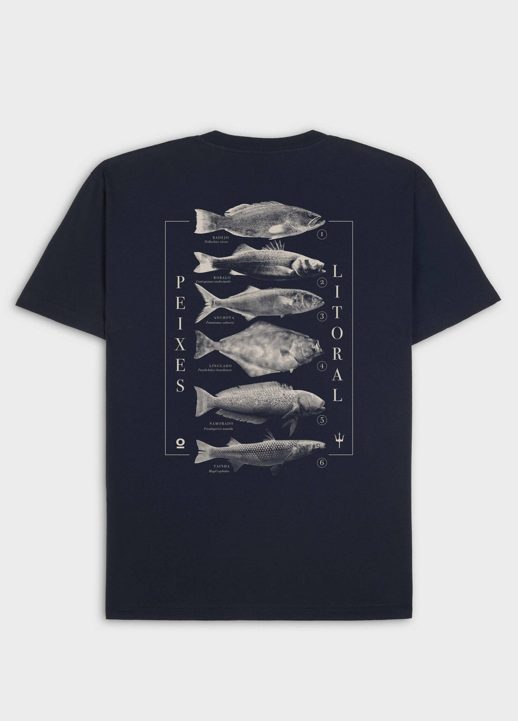 VINTAGE T-SHIRT COASTAL FISH MC NAVY