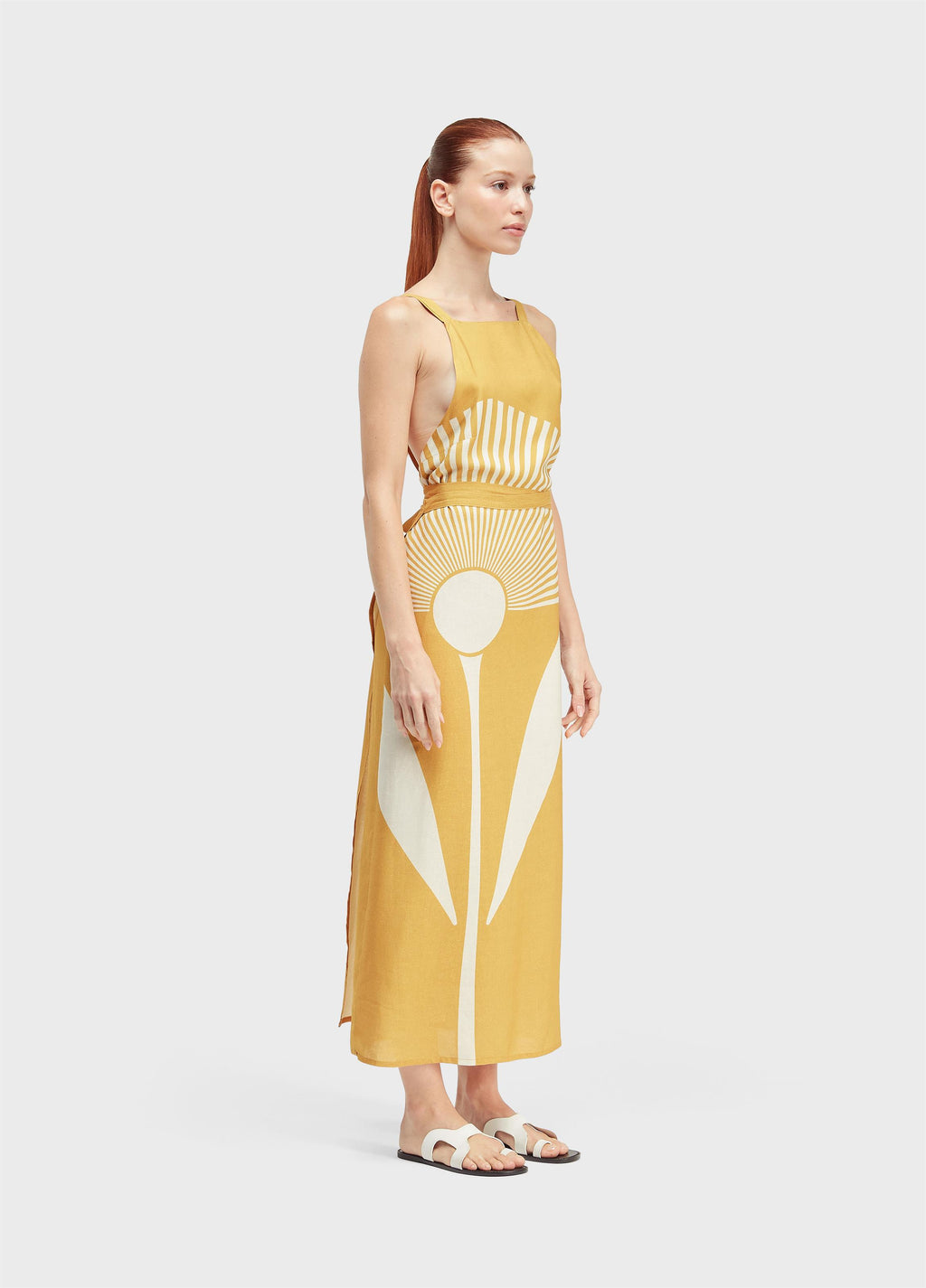 SUNFLOWER APRON DRESS