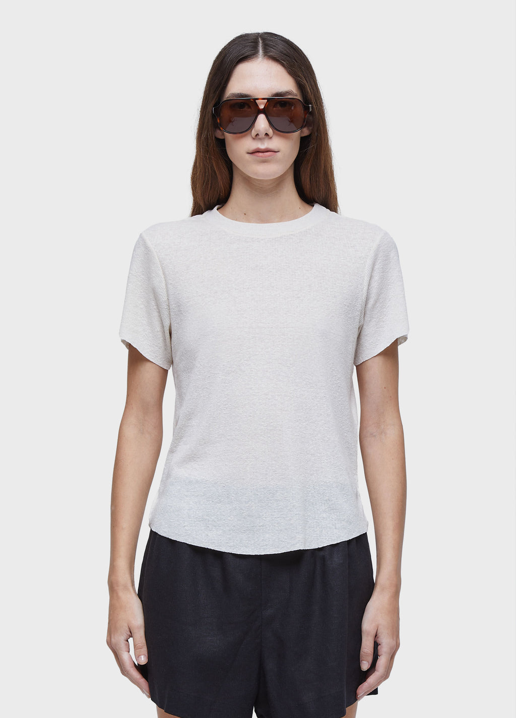 LIGHT RIBBED T-SHIRT