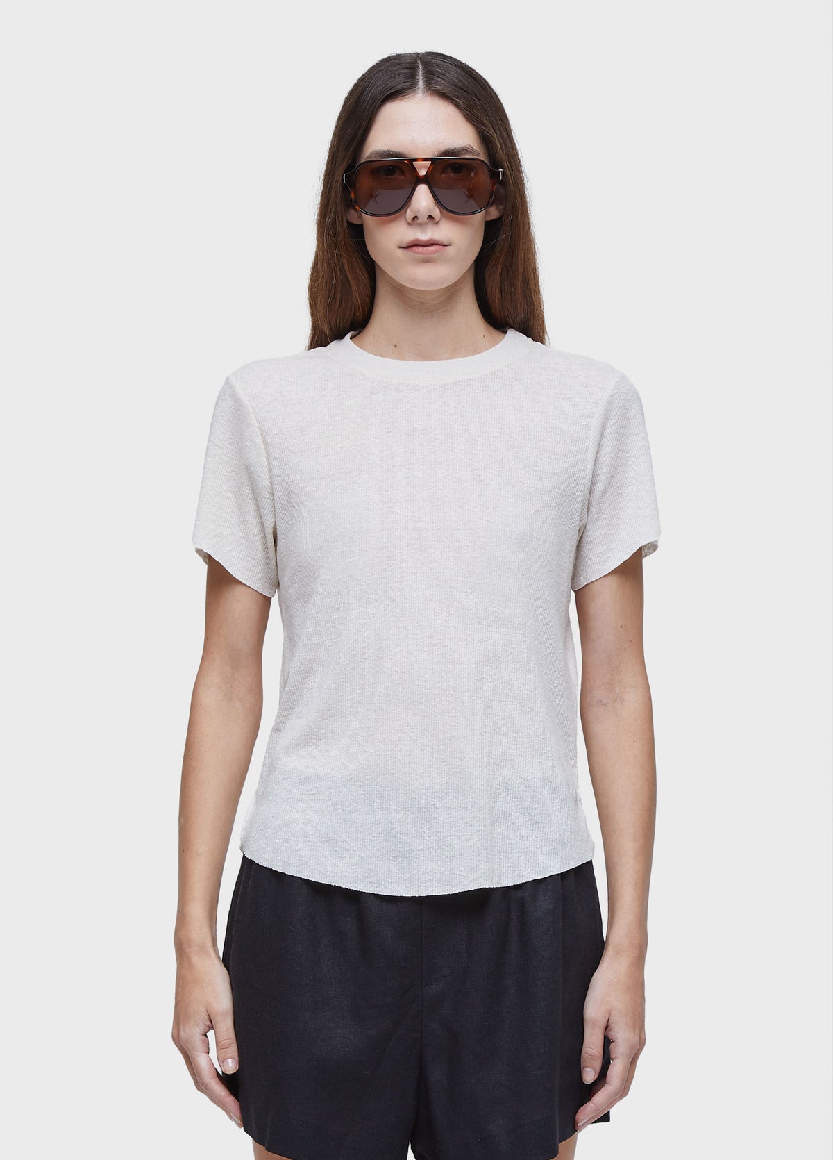 LIGHT RIBBED T-SHIRT