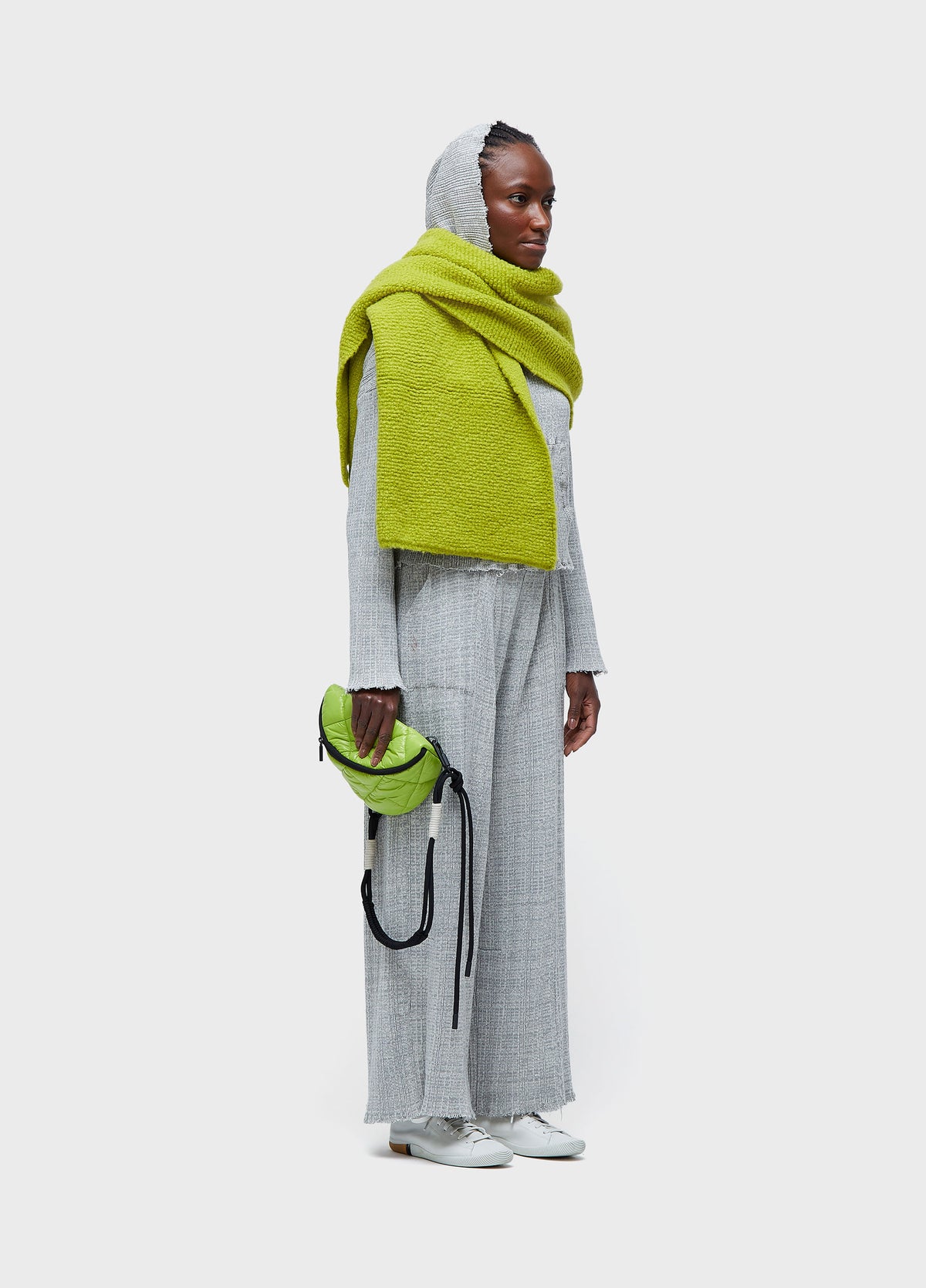 FRAYED KNIT TROUSERS