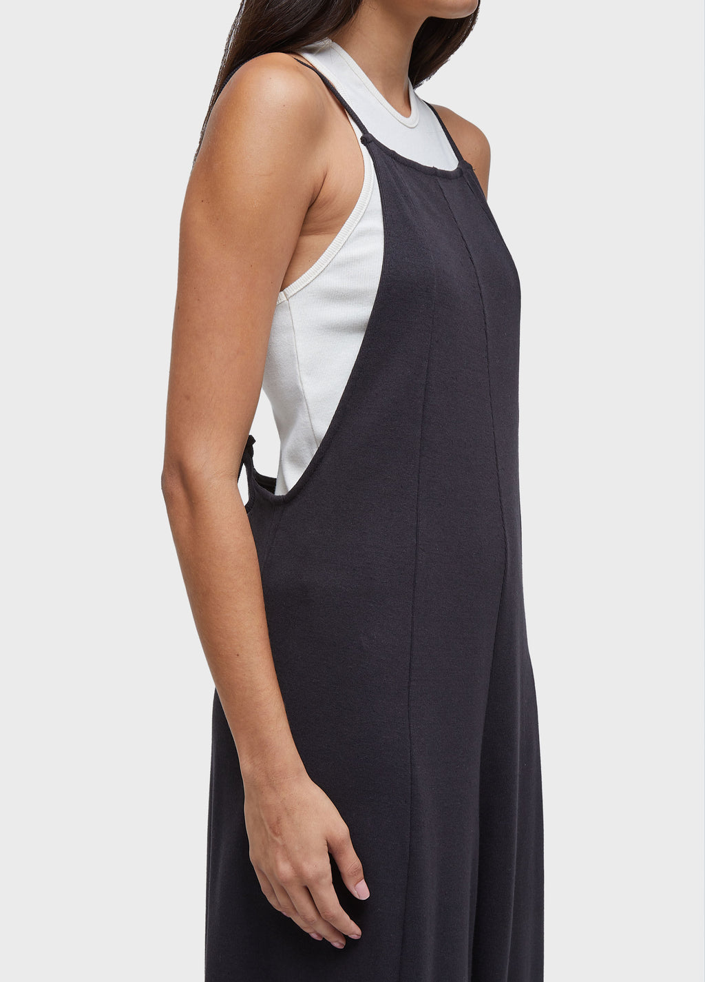 ROUGH KNIT OVERALL ROMPER