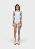 TWO-TONE BOW ONE-PIECE SWIMSUIT