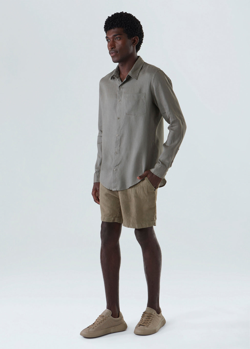 Camisa Classic Linen ML Verde Frio – Osklen – foto 2