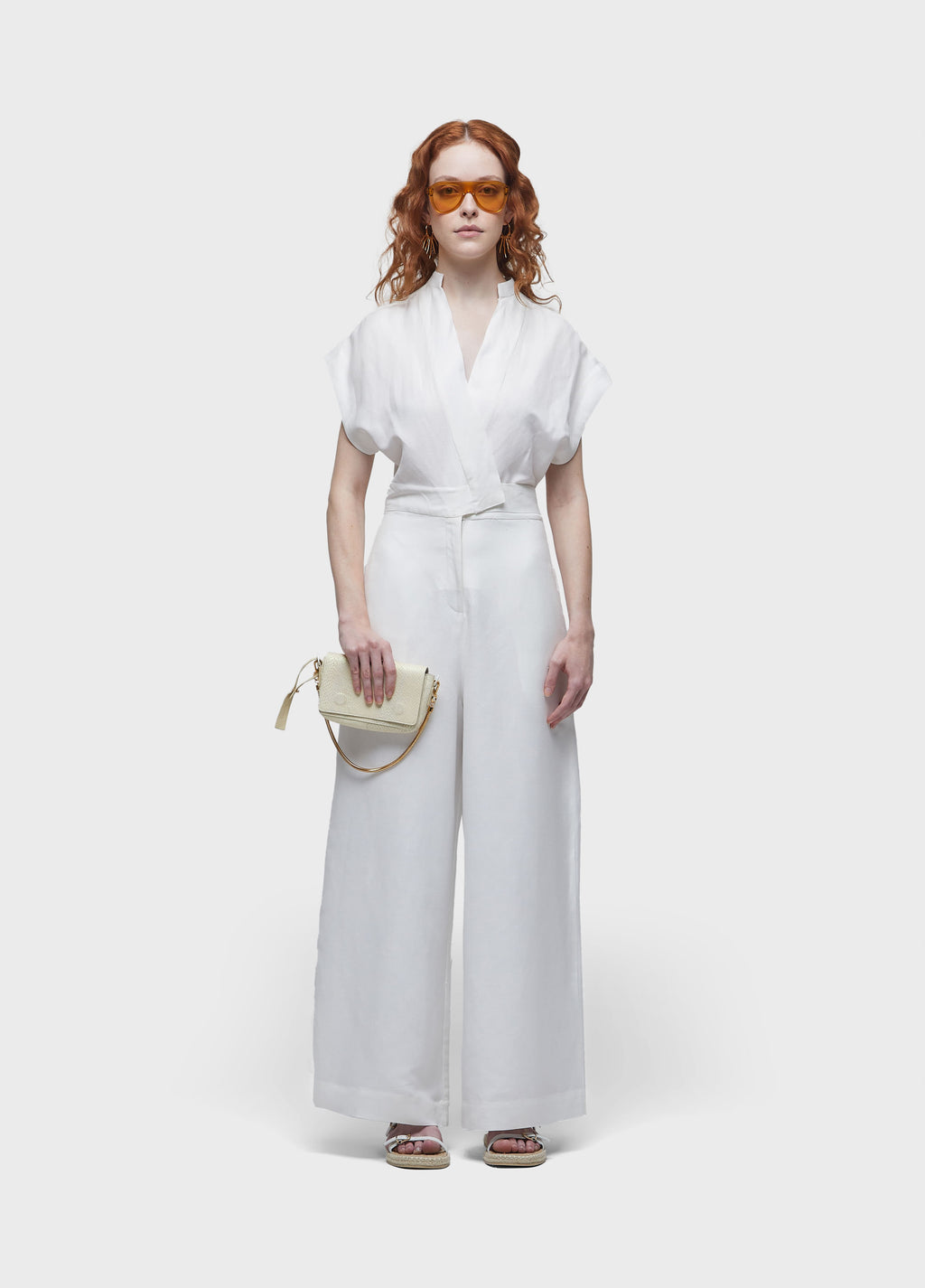 TIE-FRONT JUMPSUIT