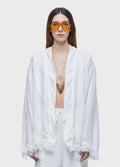 RECYCLED LINEN SHORT KIMONO