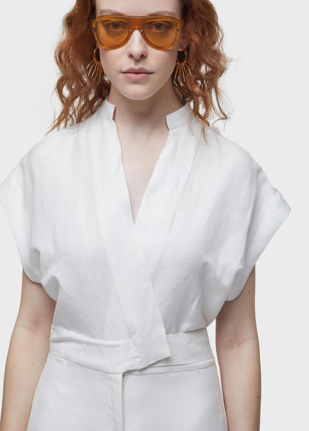 TIE-FRONT JUMPSUIT