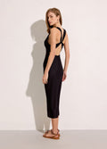 CRISSCROSS BACK TUBE DRESS