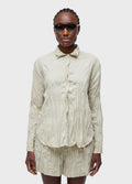 SHIRT LS WRINKLED COTTON POPLIN