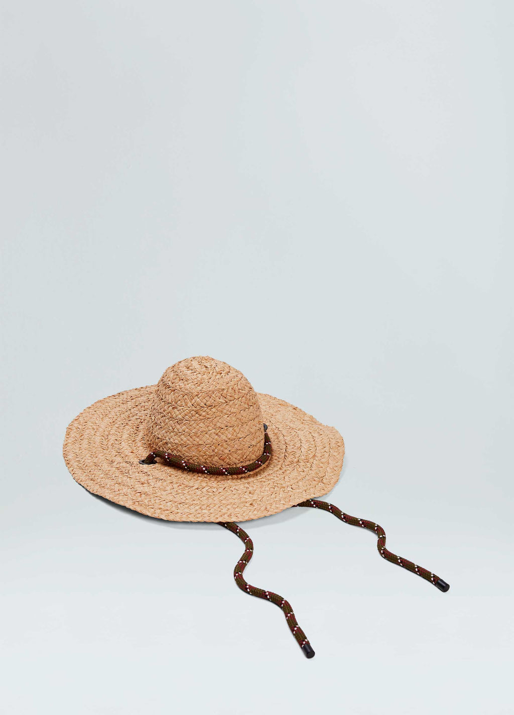 STRAW HAT WITH ROPE