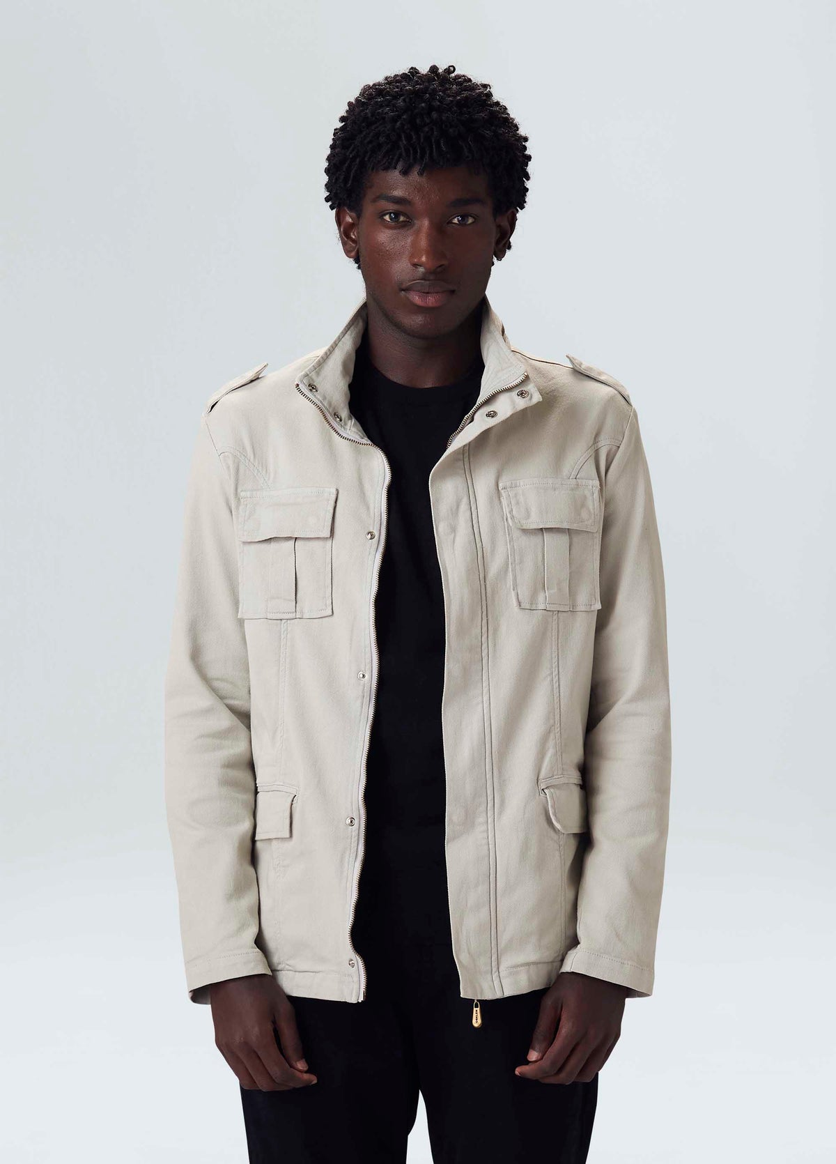 HIGH COLLAR POCKET PARKA