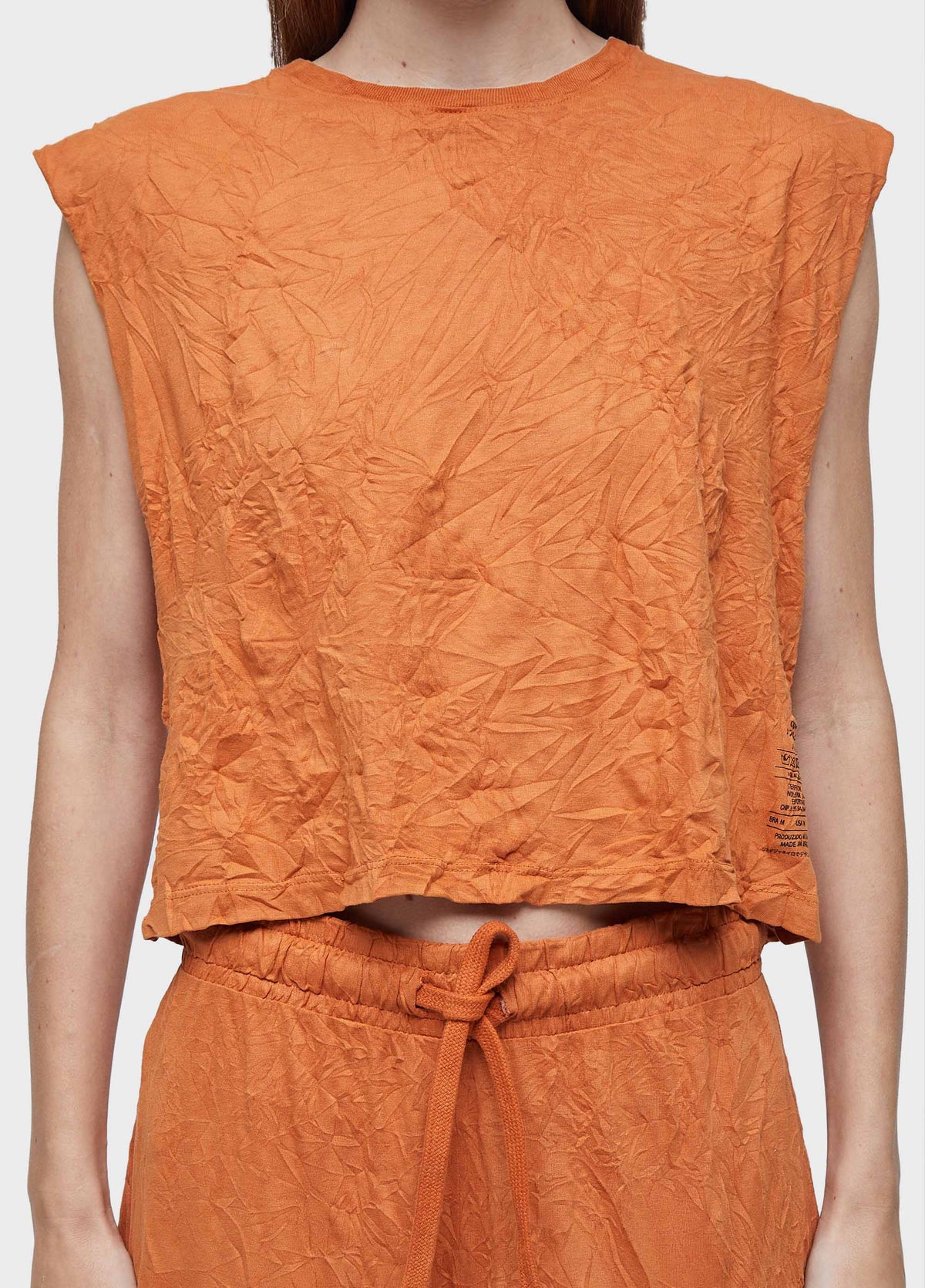 SLEEVELESS RUCHED TOP