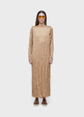 WRINKLED SATIN DOUBLE FACE DRESS