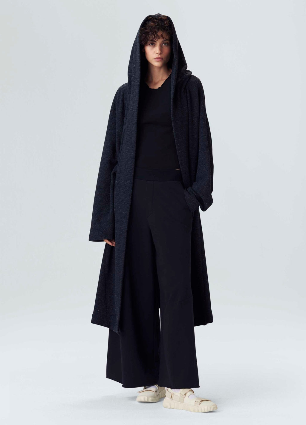 CHENILLE SWEATSHIRT TRENCH COAT