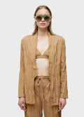 WRINKLED TRICOLINE BLAZER