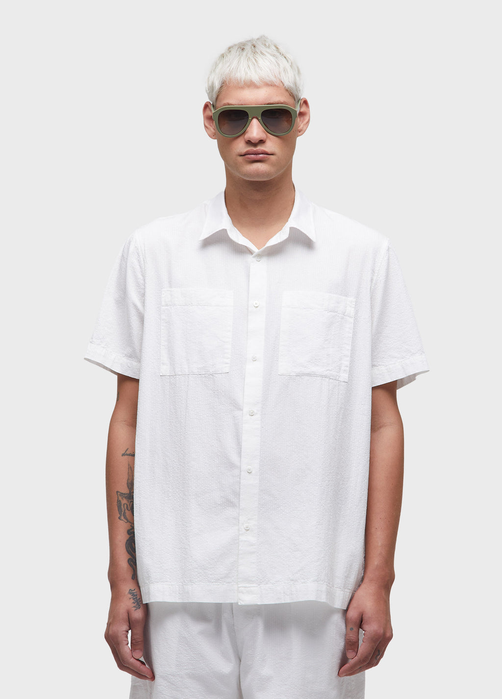 COTTON TEXTURE SHORT SLEEVE SHIRT