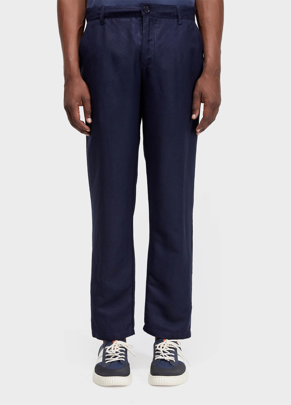 FLUID LINEN TAILORED TROUSERS