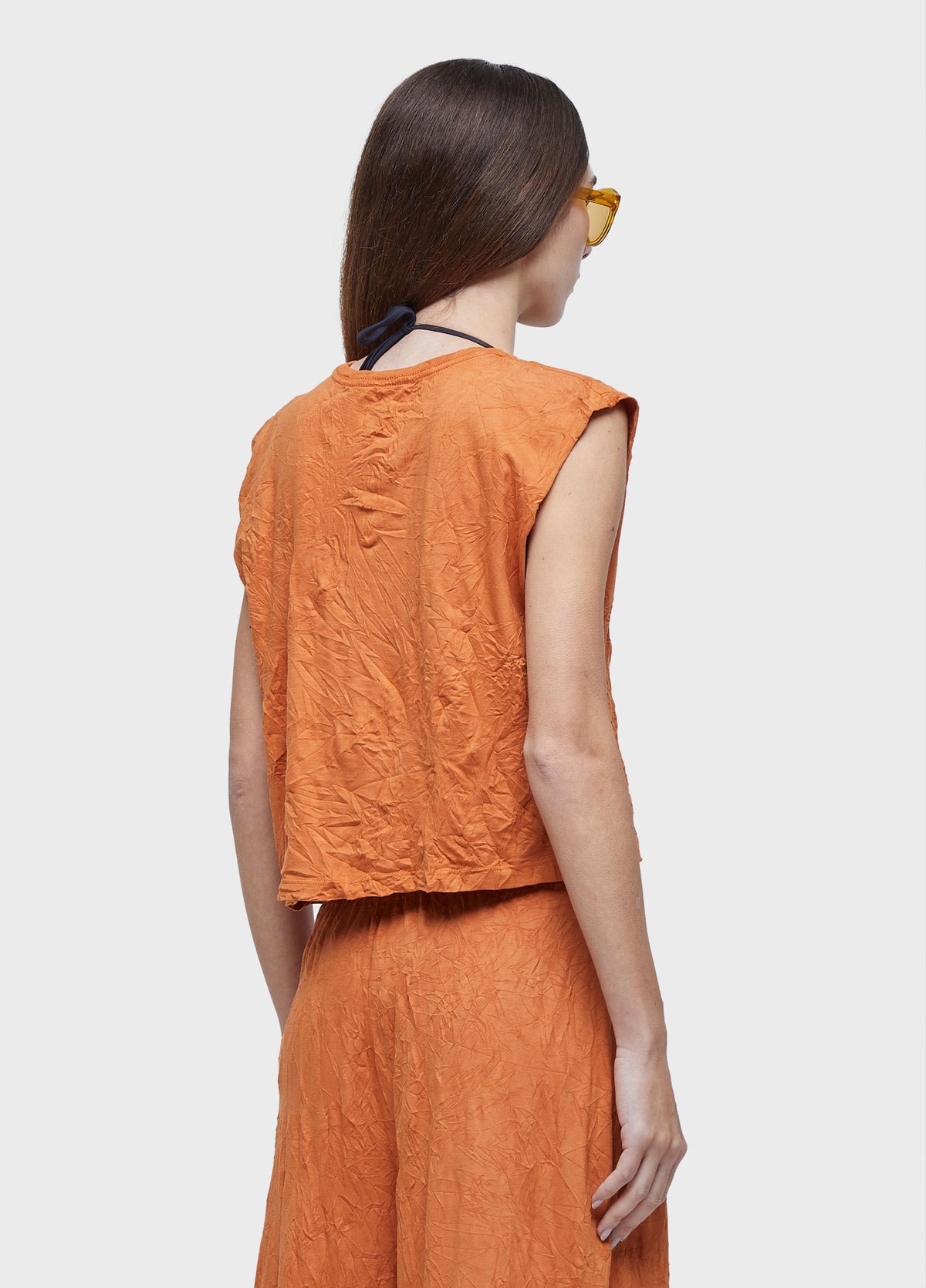 SLEEVELESS RUCHED TOP