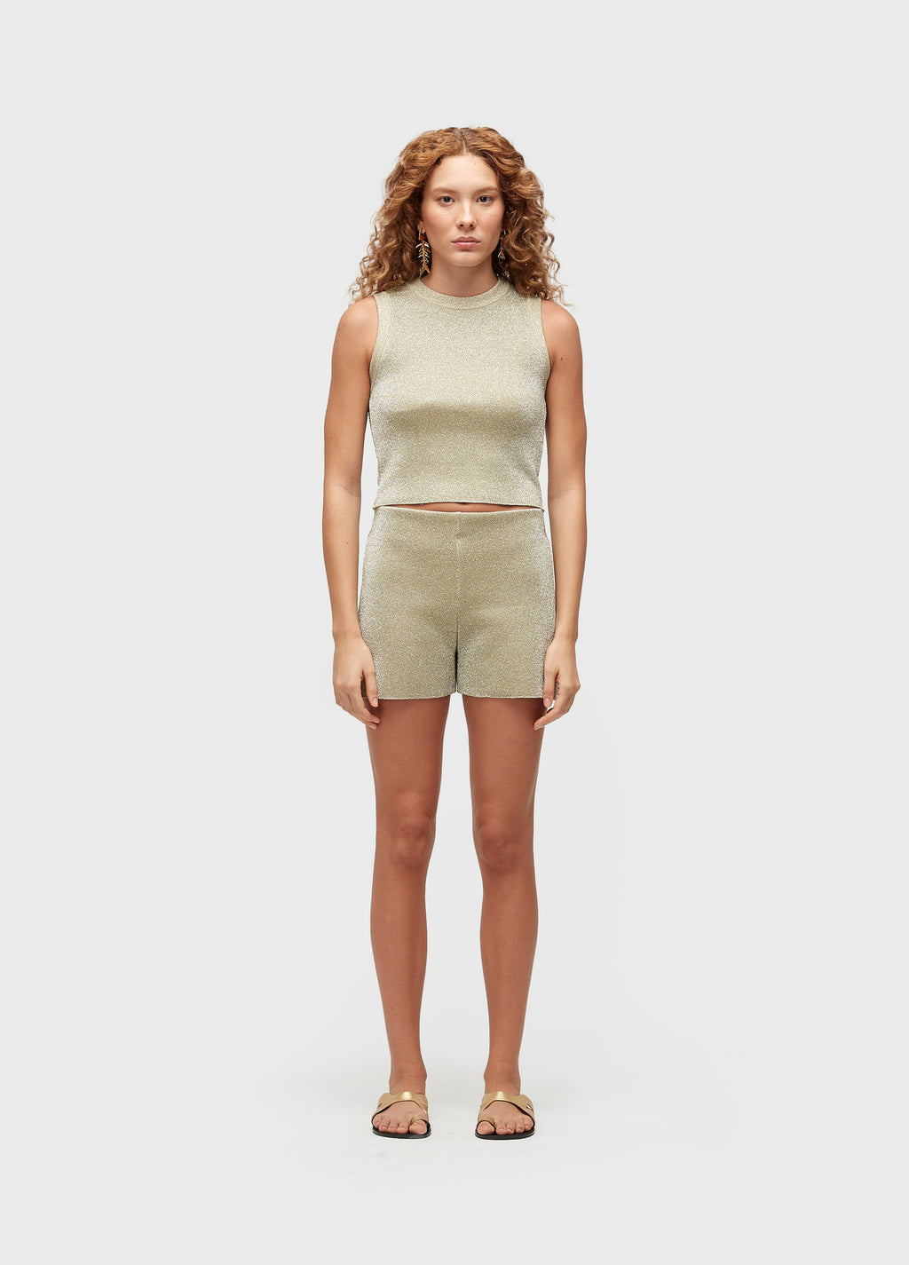 Short Tricot Lurex Dourado/Prata – Osklen – foto 1