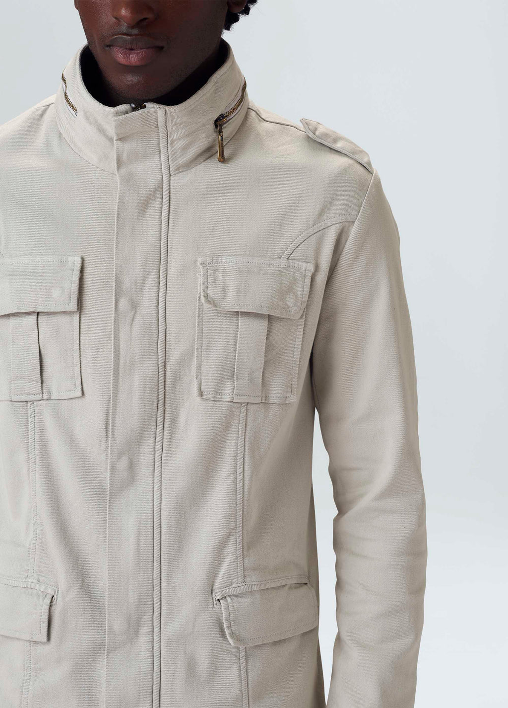 HIGH COLLAR POCKET PARKA