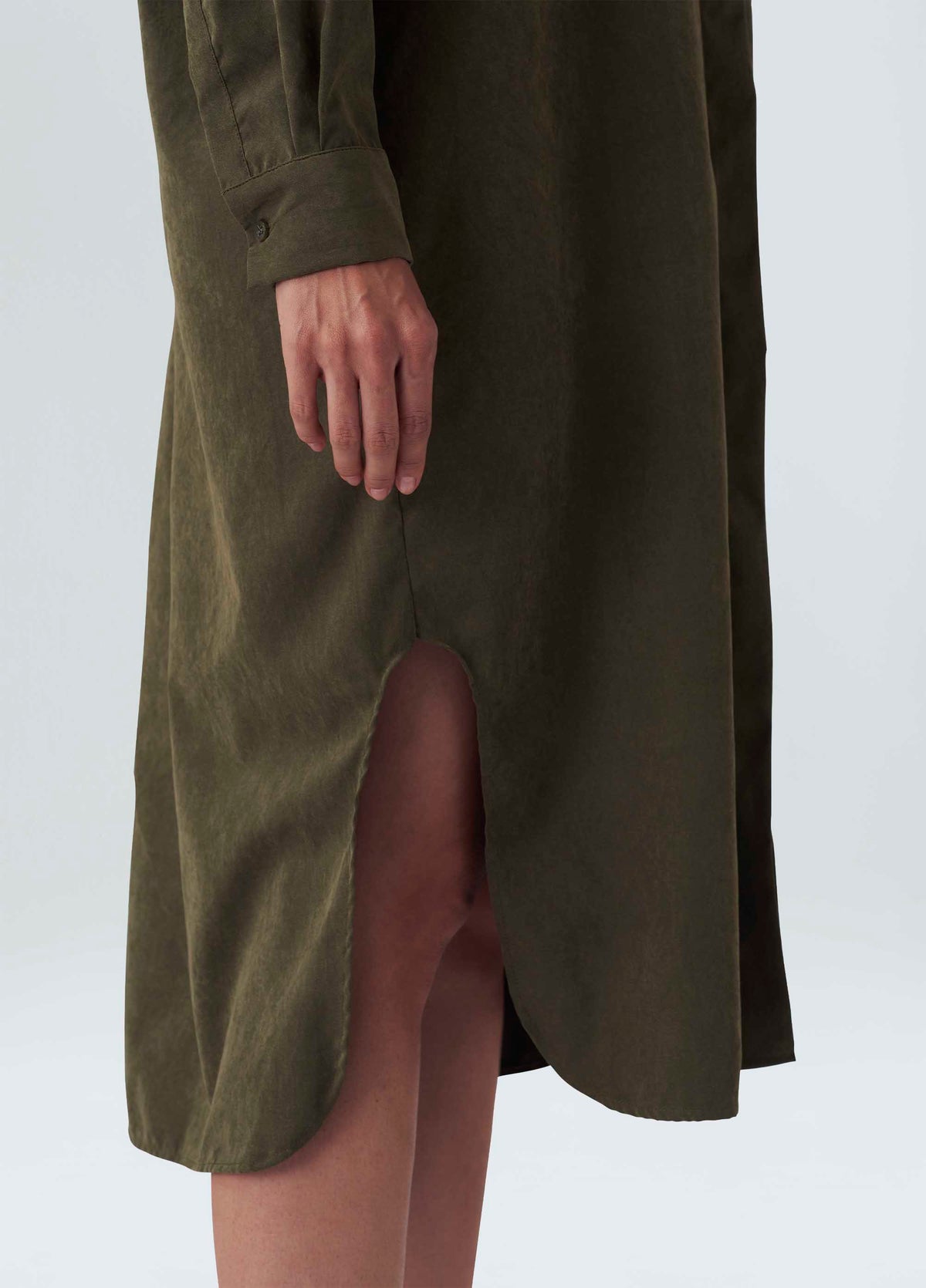 MIDI SHIRT DRESS WITH POCKETS