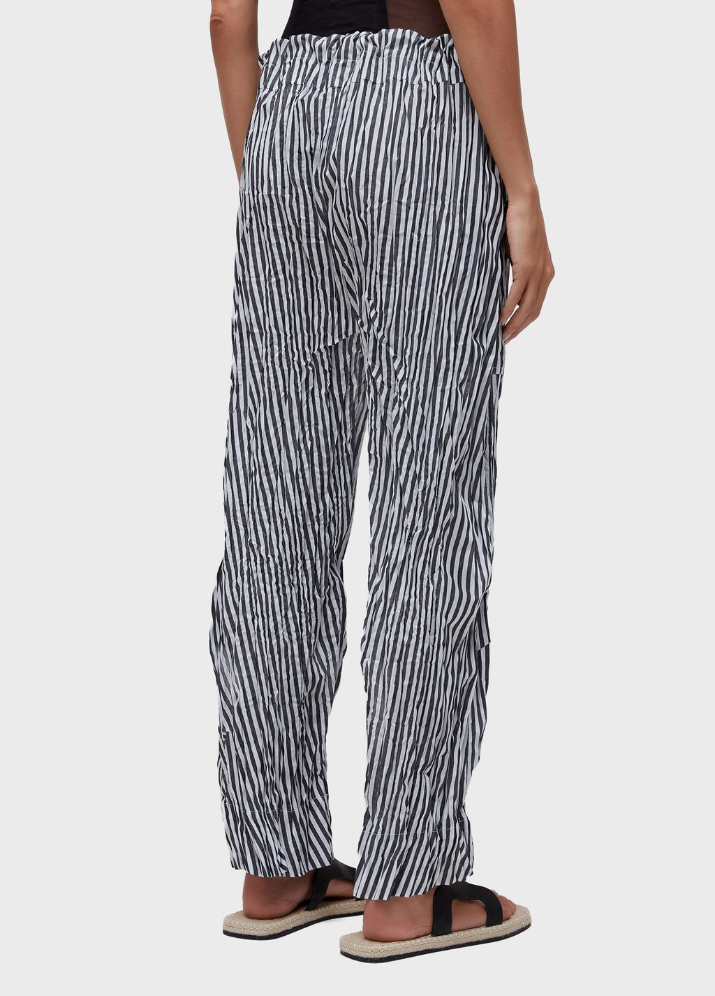 WRINKLE YARN-DYED TRICOLINE PANTS