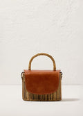 WOVEN WICKER HANDLE BAG