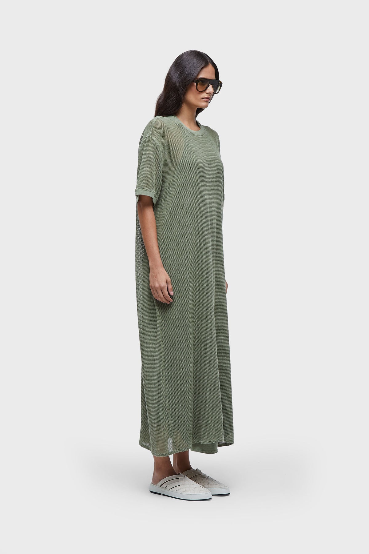 OVERSIZED MESH T-SHIRT DRESS