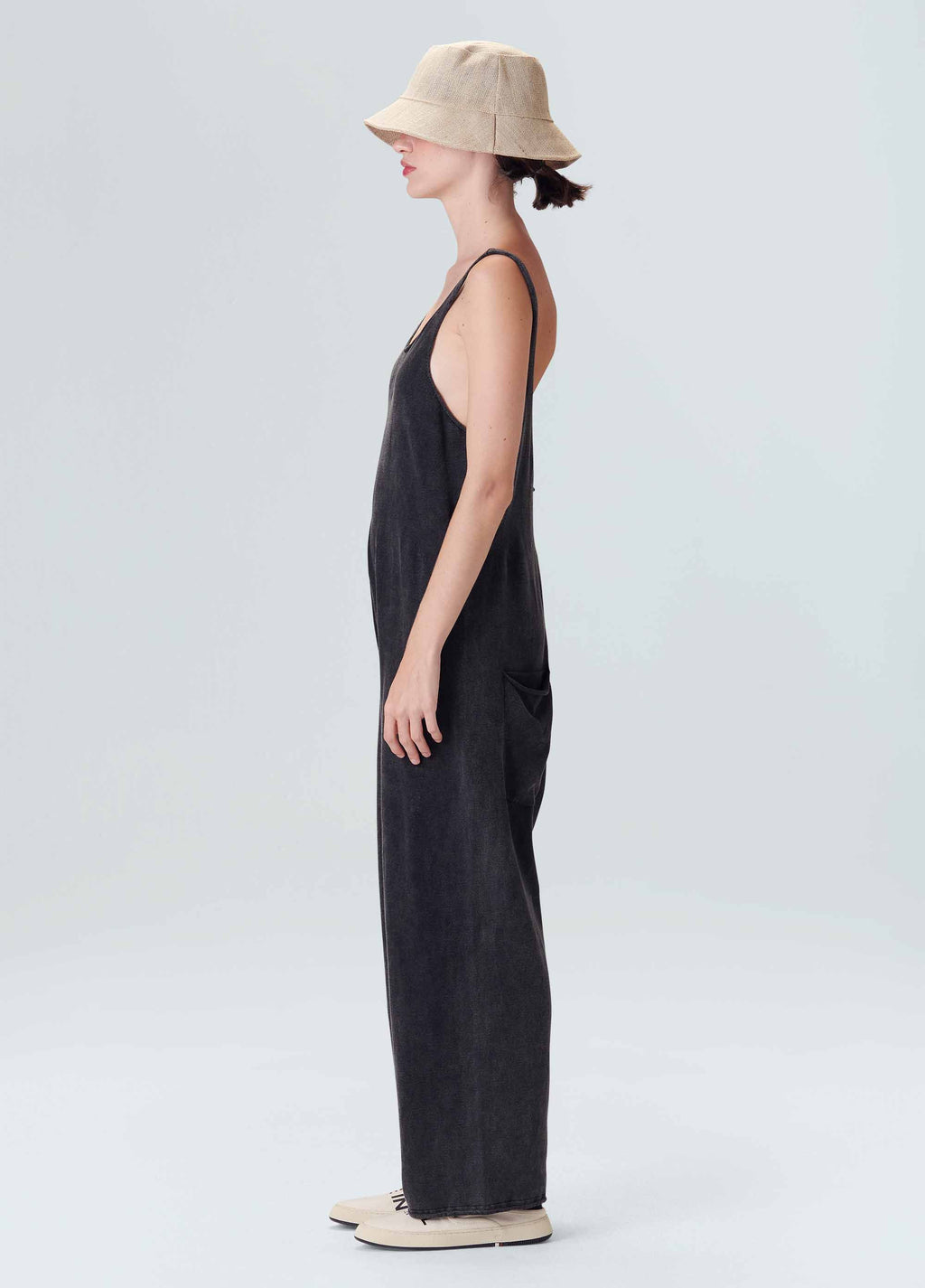 MARBLE KNIT LOOSE JUMPSUIT