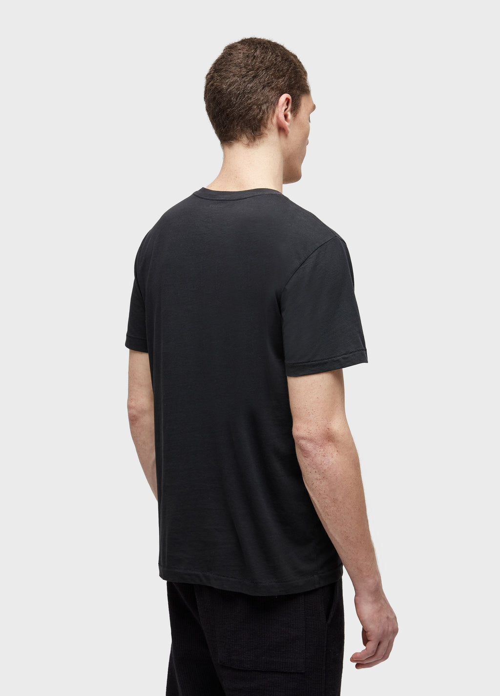 T-SHIRT SOFT USED PALM TREE BLACK SHORT SLEEVE
