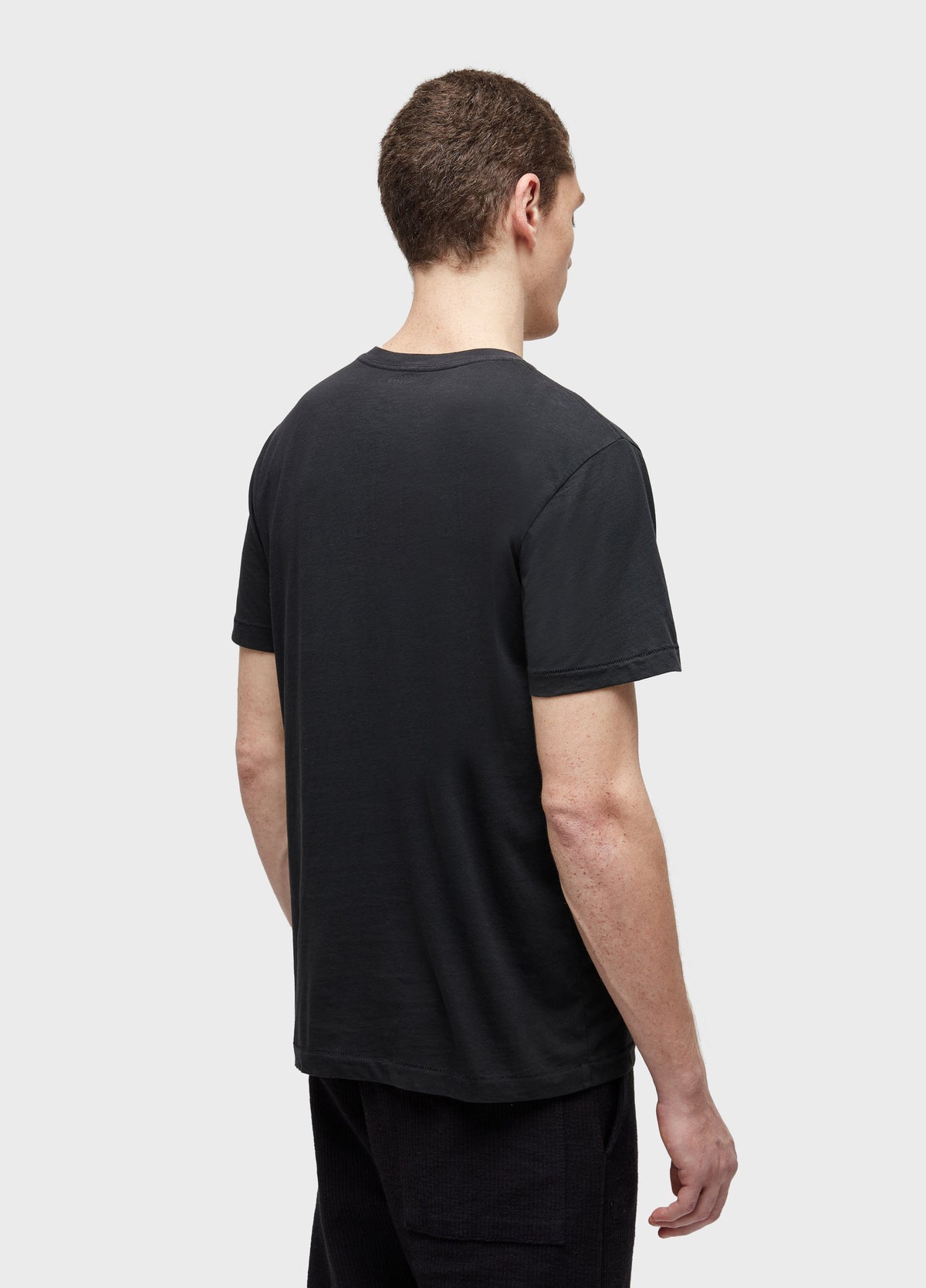 T-SHIRT SOFT USED PALM TREE BLACK SHORT SLEEVE