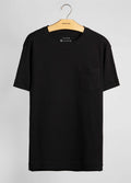 SUEDED BLACK T-SHIRT