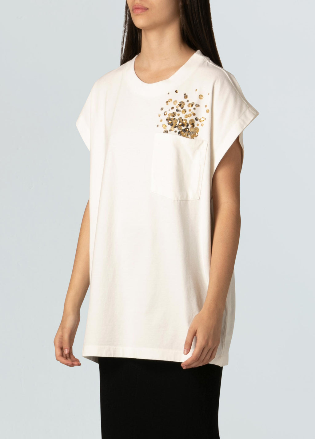 T-SHIRT ORGANIC SEQUIN WATERCOLOR