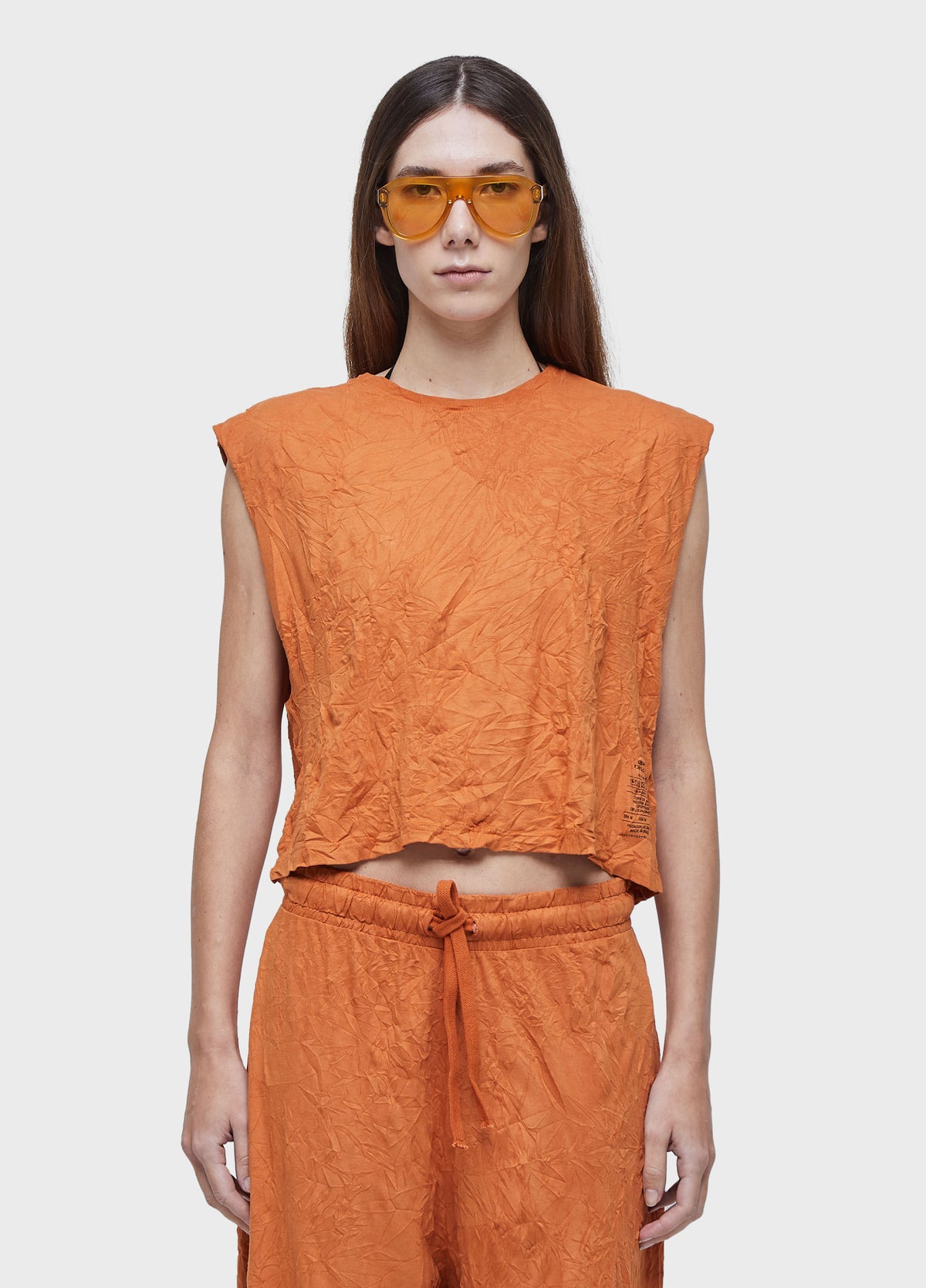 SLEEVELESS RUCHED TOP