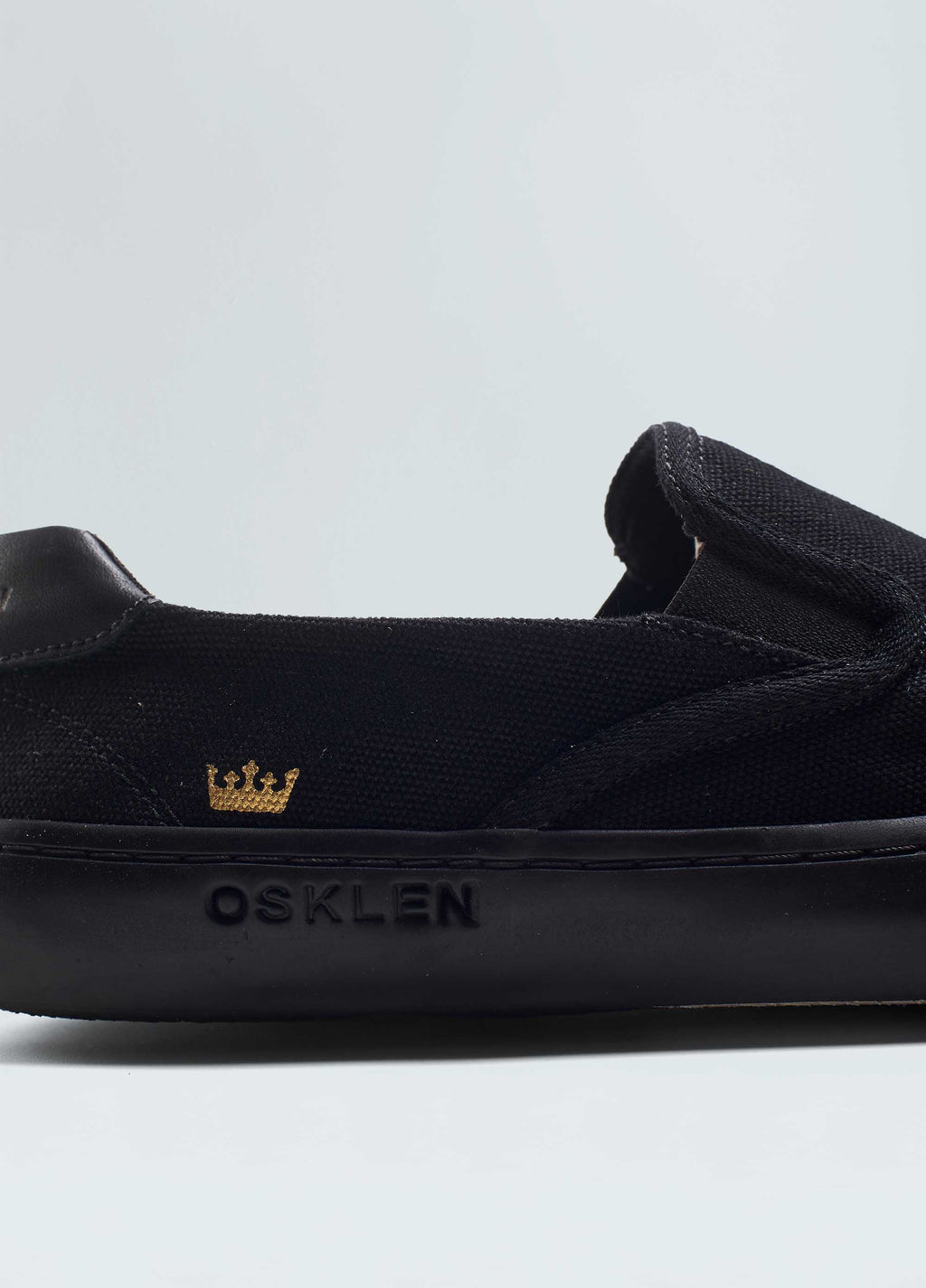 CANVAS SLIP-ON SNEAKERS BLACK SOLE M