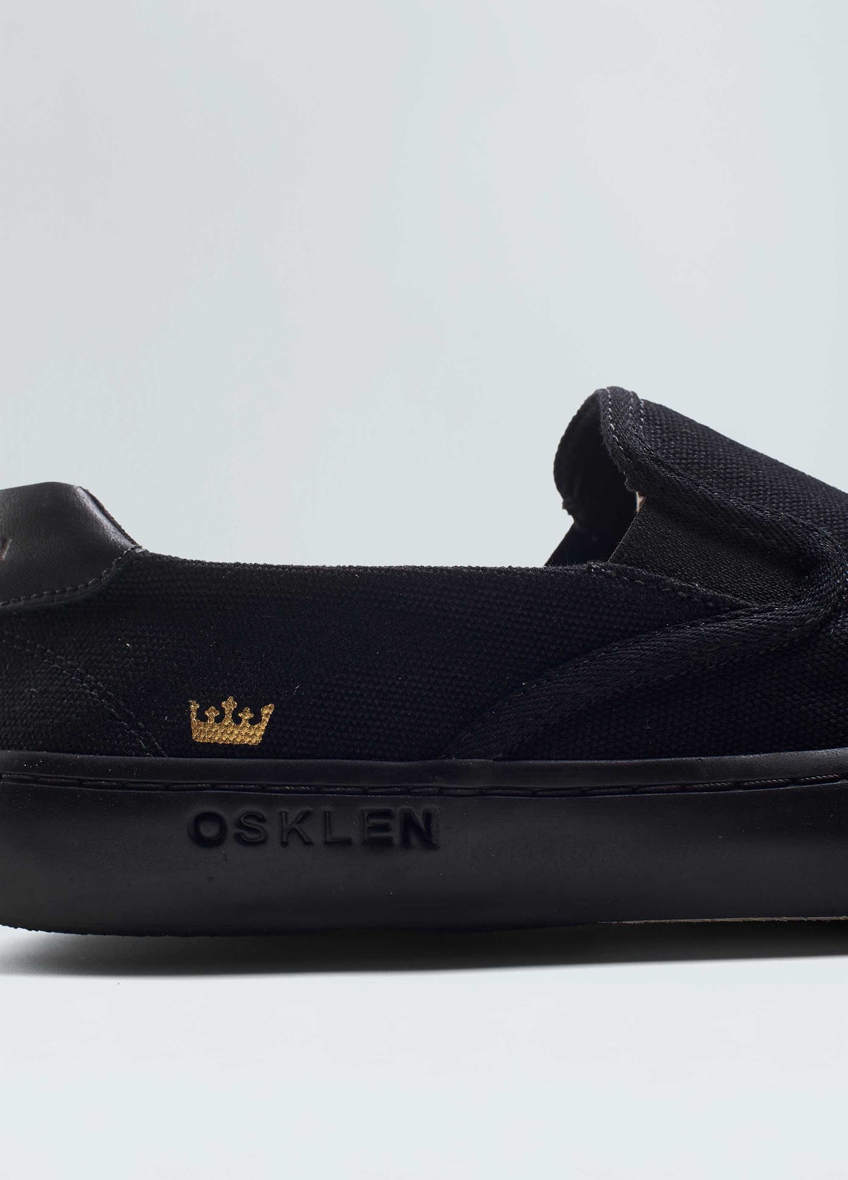 CANVAS SLIP-ON SNEAKERS BLACK SOLE M