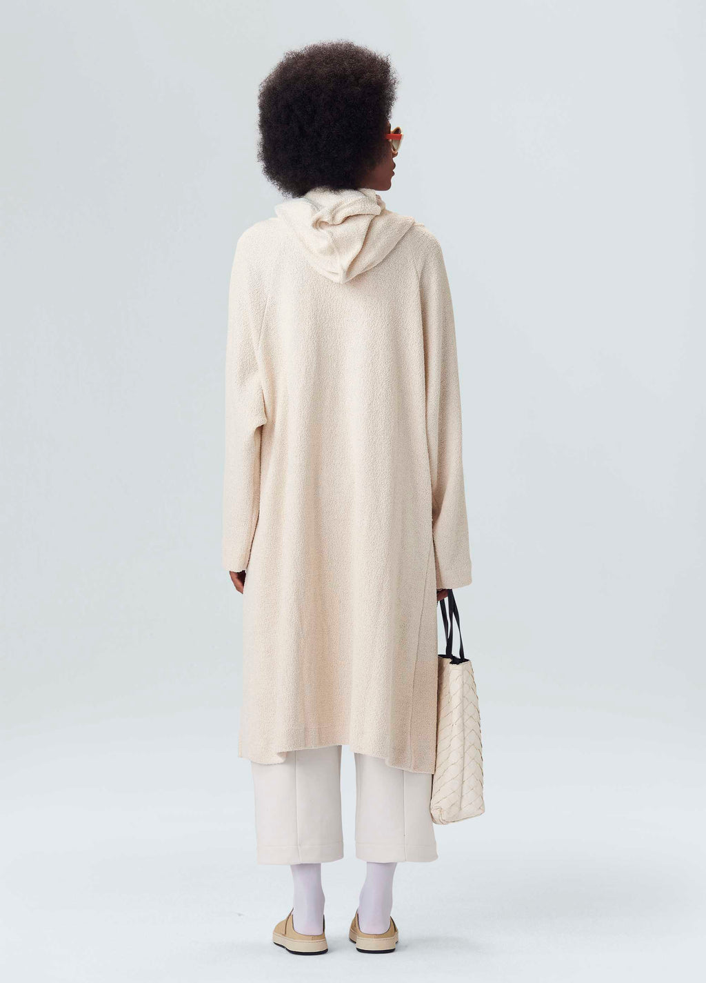 CHENILLE SWEATSHIRT TRENCH COAT