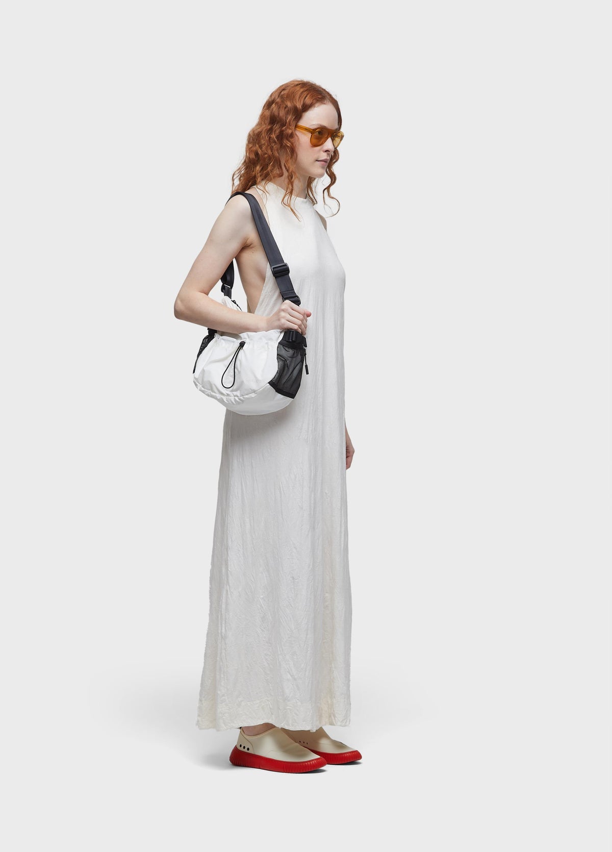 WRINKLED HALTER DRESS