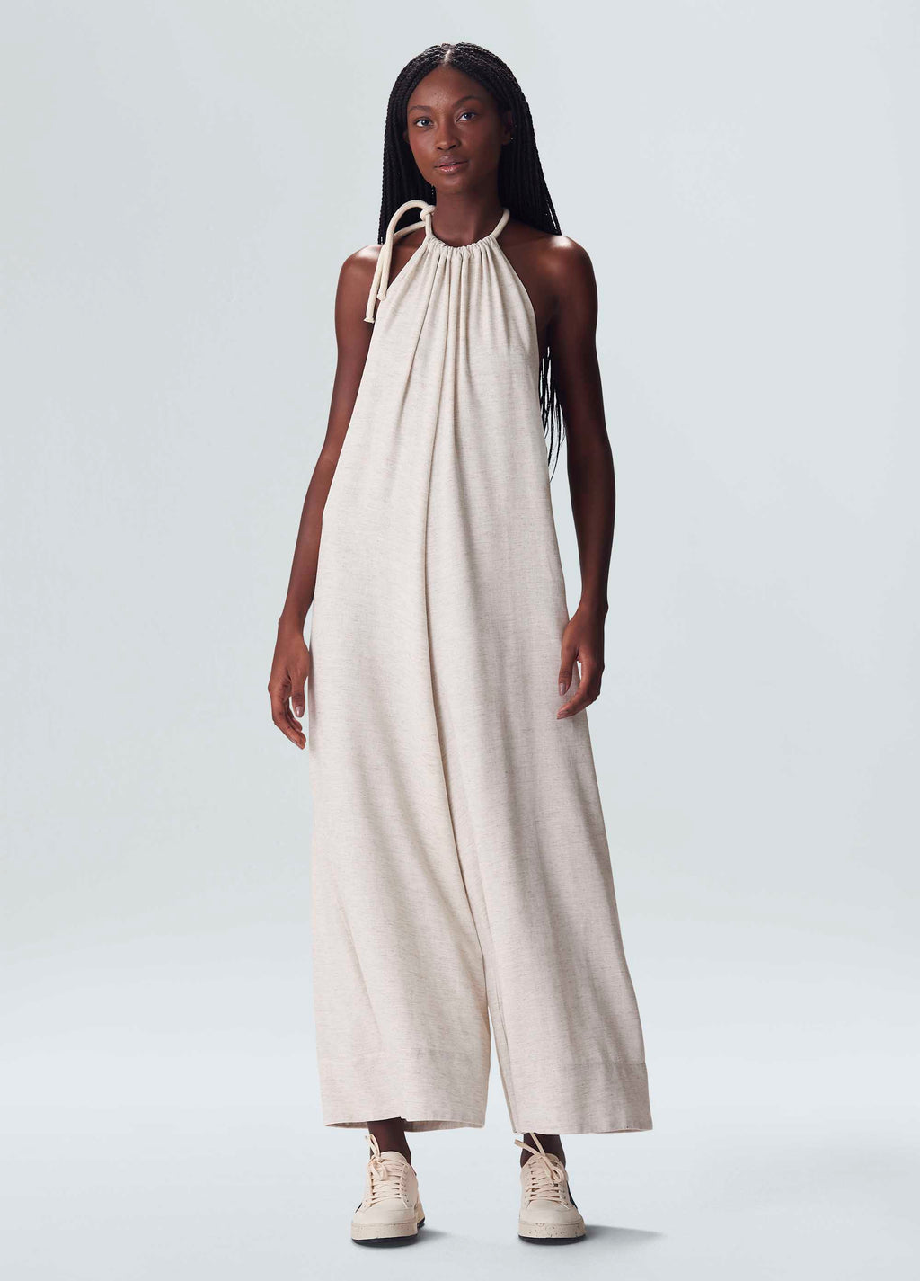 RAGLAN LINEN JUMPSUIT