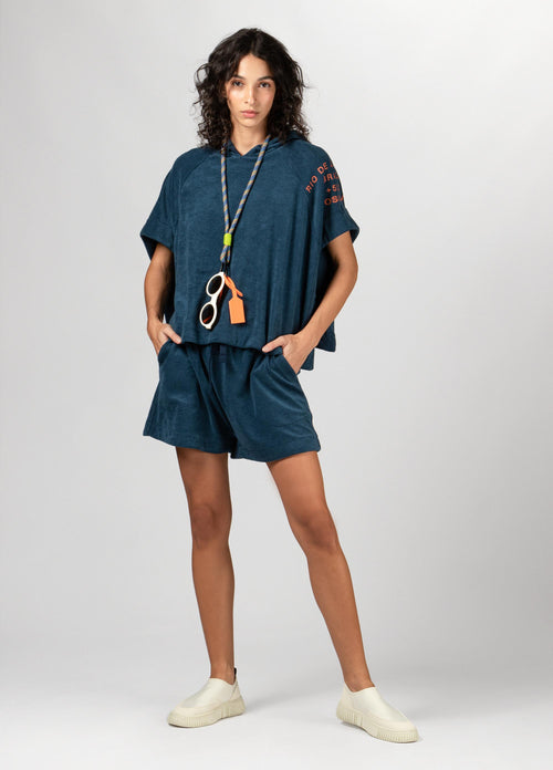 INDIGO TOWEL BLOUSE