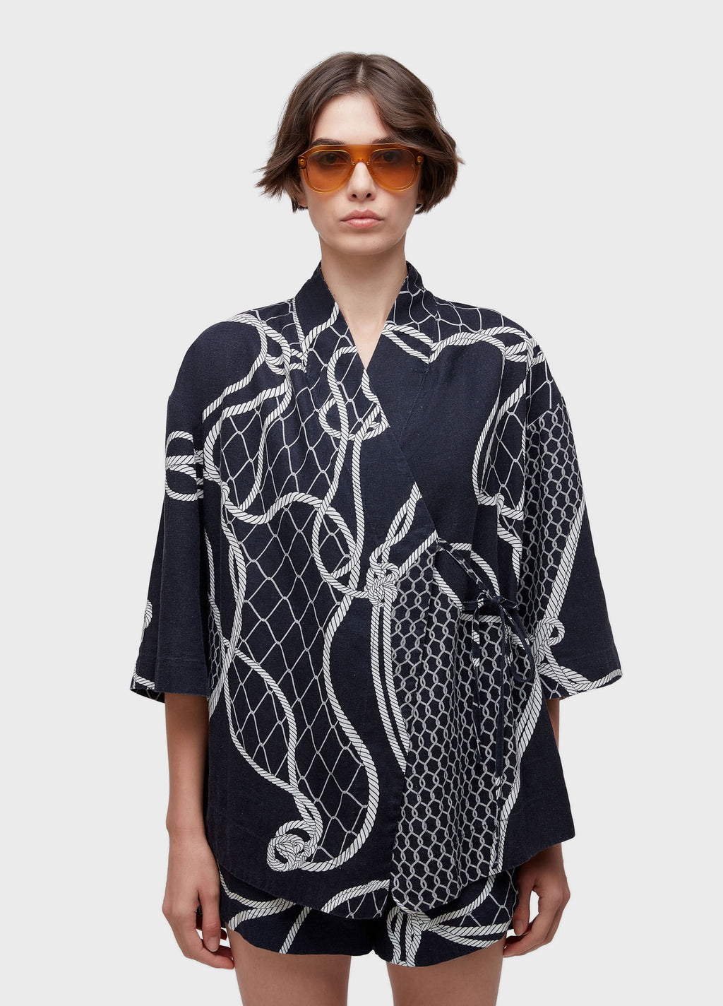 Kimono ML Knot Blue Azul/Off-White – Osklen – foto 1