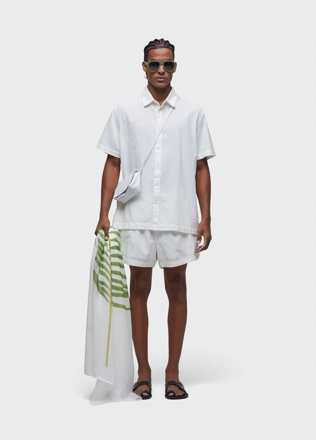 PAJAMAS SHORTS WITH TEXTURED COTTON