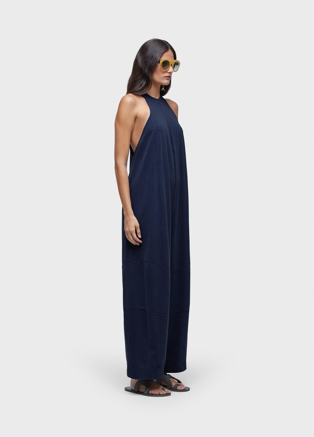 NAVY RACERBACK JUMPSUIT