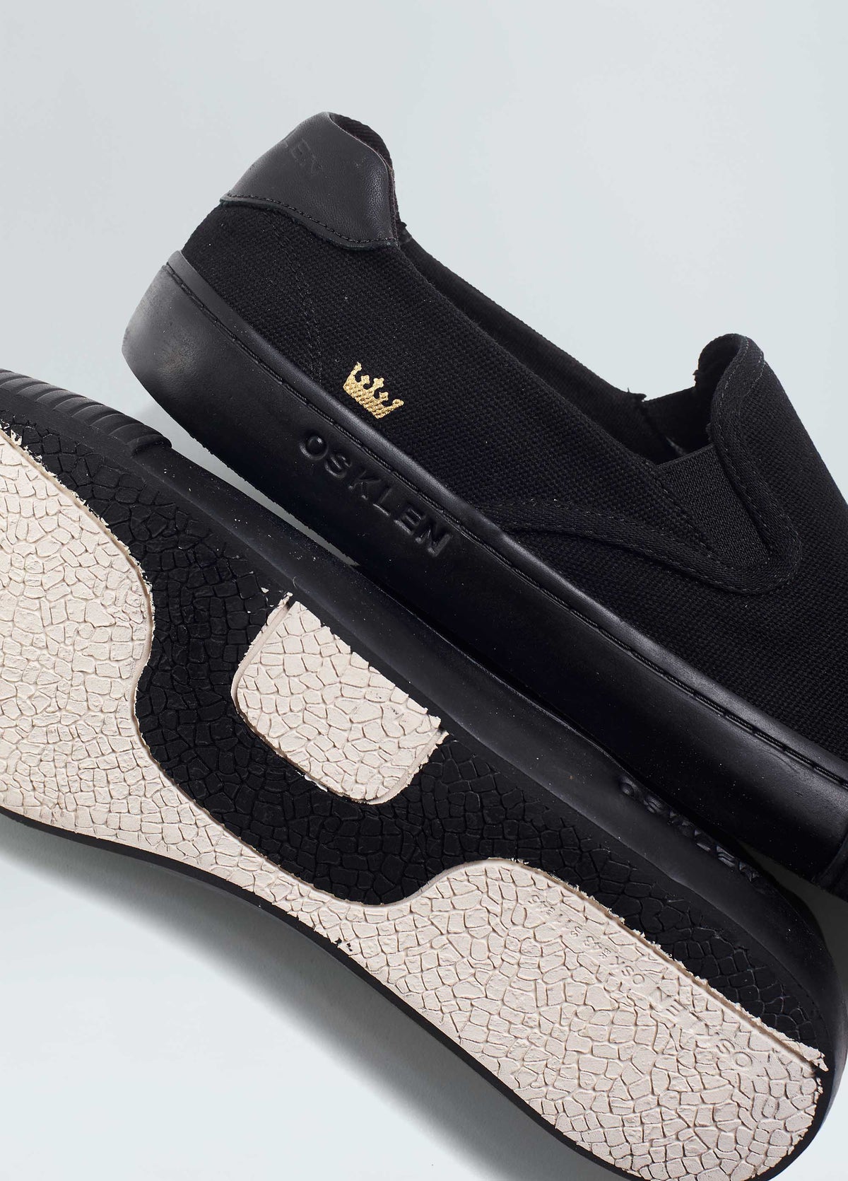 CANVAS SLIP-ON SNEAKERS BLACK SOLE M