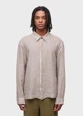 Camisa Over Brun Stripes Off-White/Marrom – Osklen – foto 1