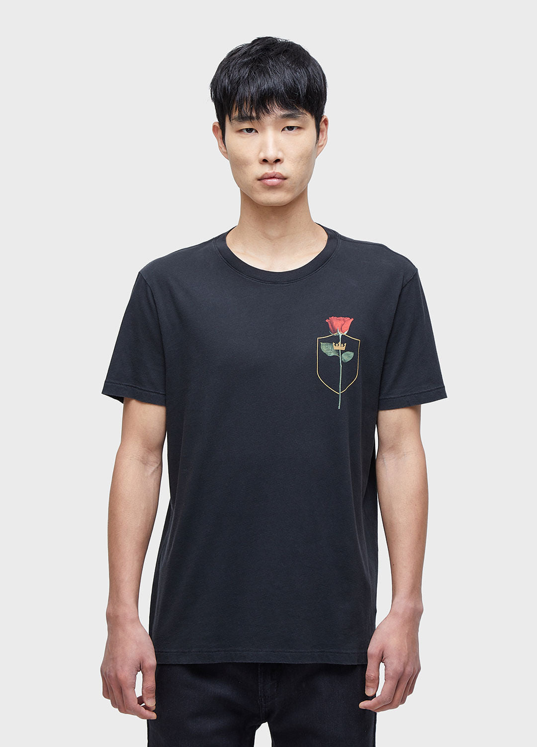 SOFT USED T-SHIRT MC PINK COAT OF ARMS