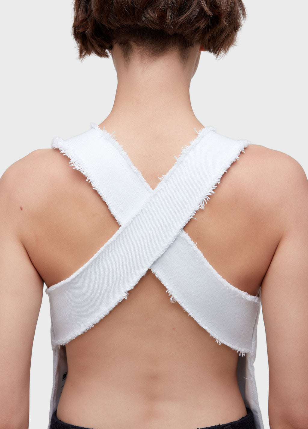 HALTER TOP WHITE DENIM