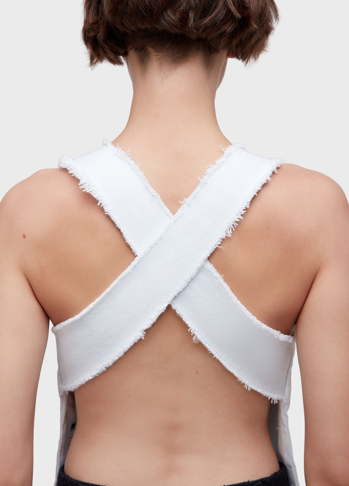 HALTER TOP WHITE DENIM